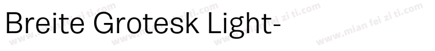 Breite Grotesk Light字体转换